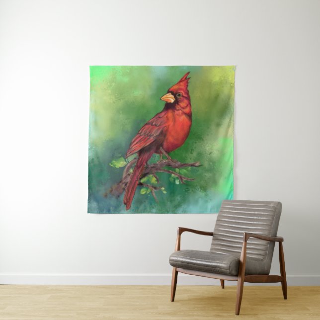 Red Cardinal Tapestry (In Situ)