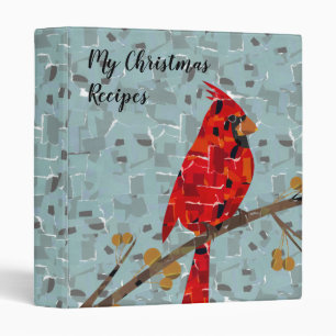 Red Cardinal , the bird of Christmas Binder