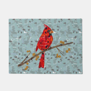 Red Cardinal , the bird of Christmas Doormat