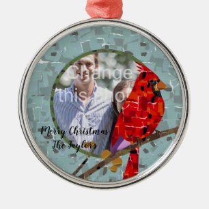 Red Cardinal , the bird of Christmas Metal Ornament