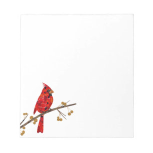 Red Cardinal , the bird of Christmas Notepad