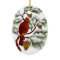 Red Cardinal with Pine Cones Christmas Ornament