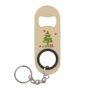 Red Cardinals - Christmas Merrier Spent Together Keychain Bottle Opener