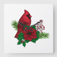 Red Cardinals on Christmas decoration
