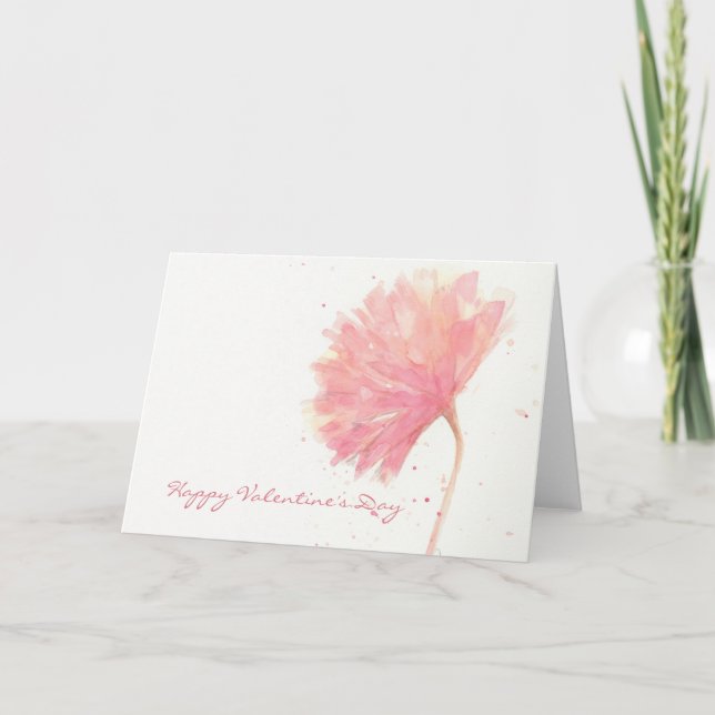 Red Carnation Valentine Card (Front)