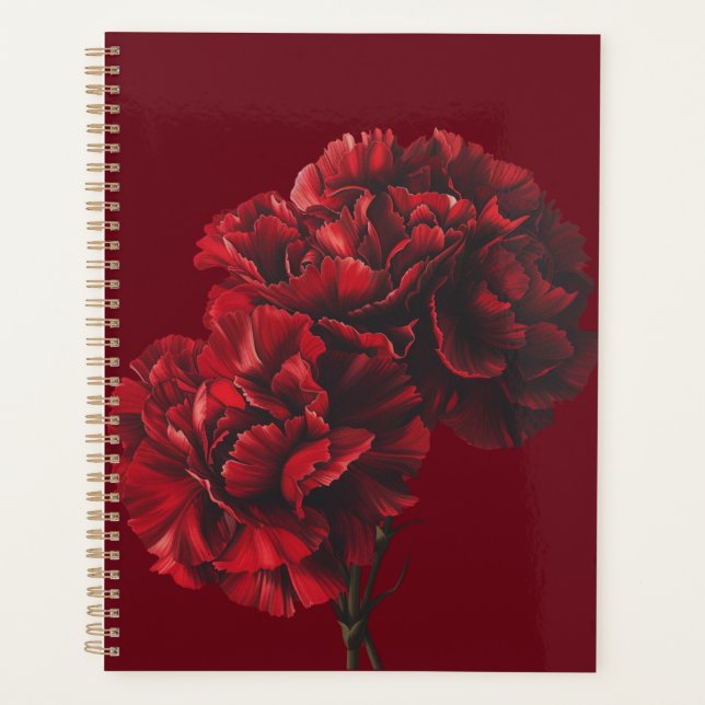 Red Carnations Planner (Front)