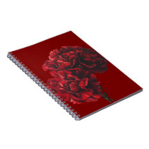Red Carnations Spiral Photo Notebook