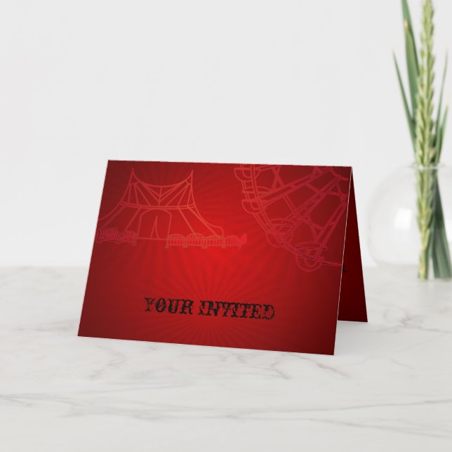 Red Carnival Greeting Card (Front)