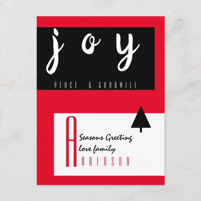 Red Carpet by LeahG - Seasonal Greetings Chic Postcard (Front)