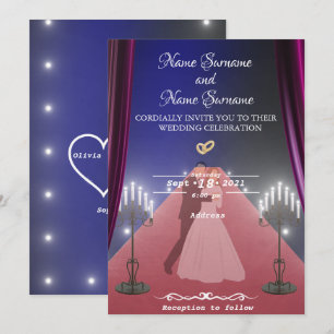 Red Carpet-candles Invitation