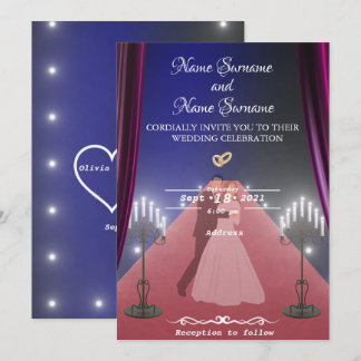 Red Carpet-candles Invitation