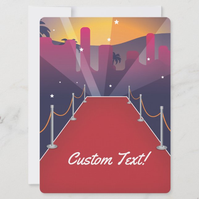 Red Carpet Celebrity party invite (Front)