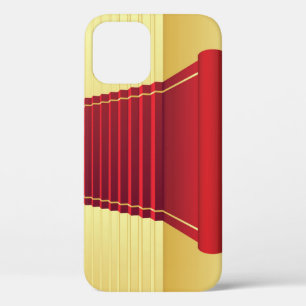 Red Carpet Elegance: Vintage Background. iPhone 12 Case