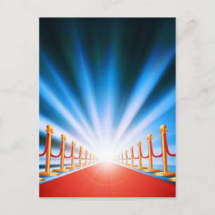 Red carpet entrance postcard