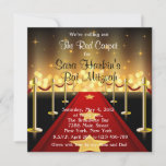 Red Carpet Hollywood Bat Mitzvah Birthday  Invite<br><div class="desc">This Bat Mitzvah party invitation is easily customized for your party or any event by choosing the "Customize it!" button to begin adding your event details,  font style,  font size & colour,  and wording.  ******************************************************************************</div>
