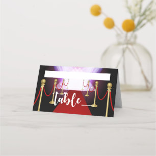 Red Carpet Hollywood Sweet 16 Custom Place Card
