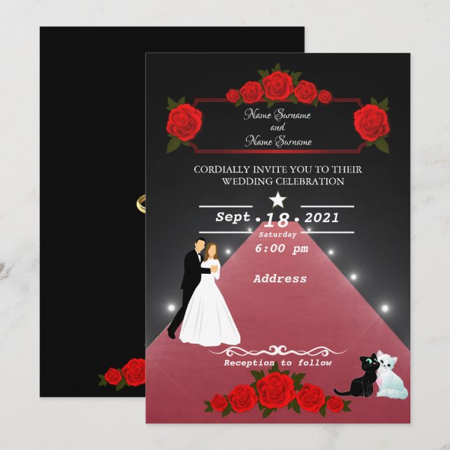 Red Carpet Invitation (Front/Back)