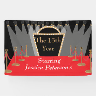 Red Carpet Movie Premiere glamourous Birthday Part Banner