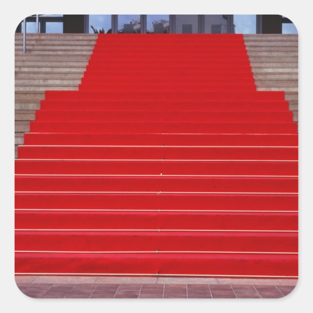 red carpet square sticker (Front)