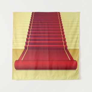 Red carpet tapestry