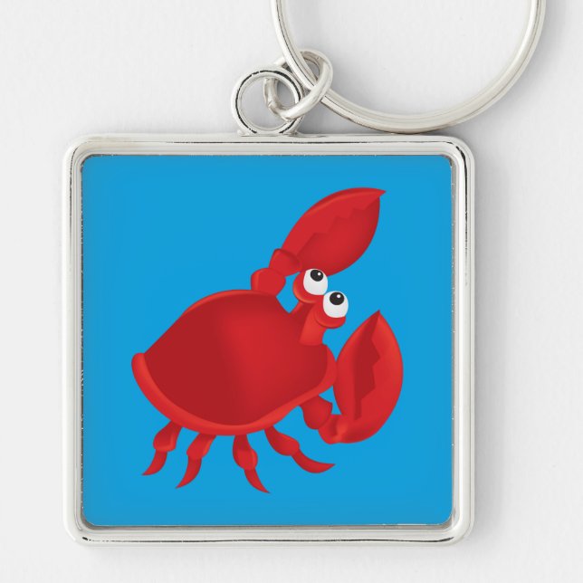 Red cartoon crab keychain (Front)
