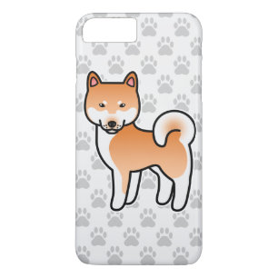 Red Cartoon Shiba Inu Case-Mate iPhone Case