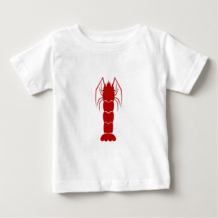 Red Cartoon Shrimp/Prawn Baby T-Shirt