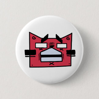 Red Cat 2 Inch Round Button