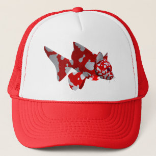 Red Catfish Trucker Hat