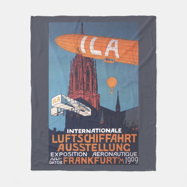 Red Cathedral - 1st Aeronautical Exposition Fleece Blanket (Front)