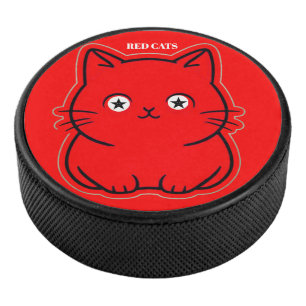 RED CATS HOCKEY PUCK