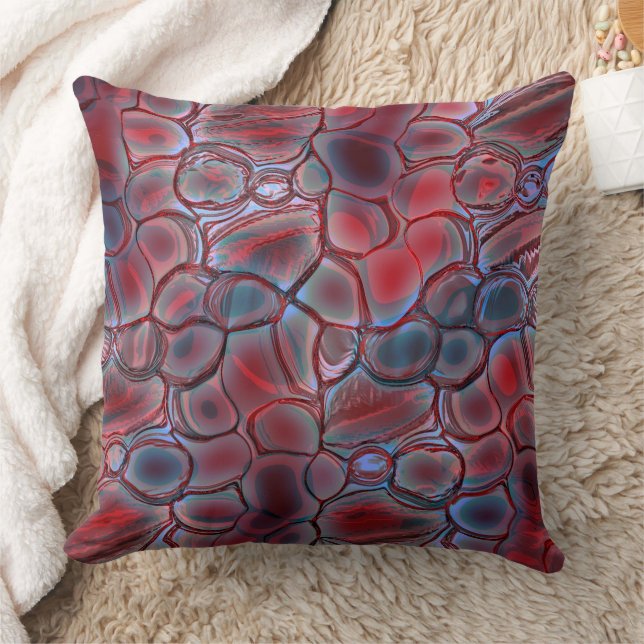 Red cell tissue with soft light flare or inflated  throw pillow (Blanket)
