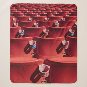 Red chair lot sherpa blanket
