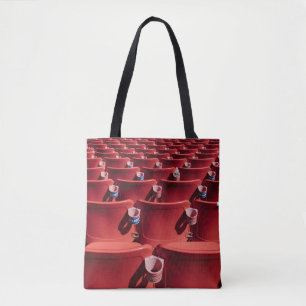 Red chair lot tote bag