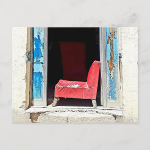 RED CHAIR POSTCARD