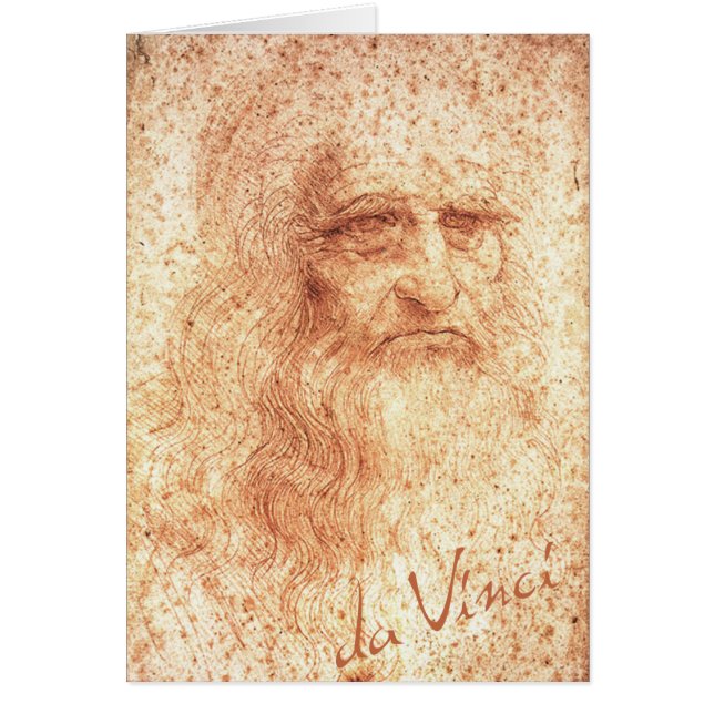 Red Chalk Leonardo da Vinci self-portrait (Front)