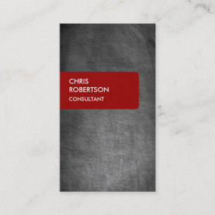 Red Chalkboard Grey Attractive Business Card