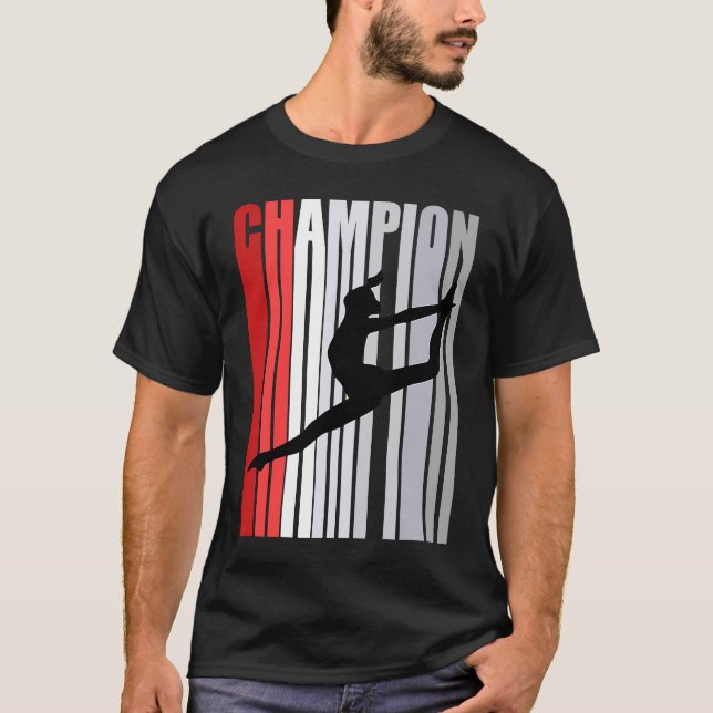 Red Champion Of Dance Retro Birthday Competition T-Shirt (Front)