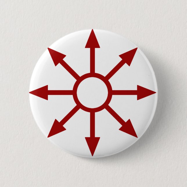 Red Chaote Sigil 2 Inch Round Button (Front)
