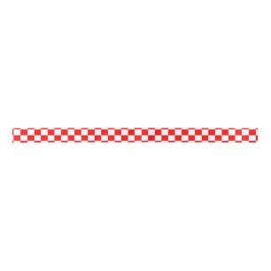 Red Checks Satin Ribbon