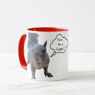 Red Cheeky Squirrel Mug
