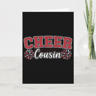 Red Cheer Cousin My Favourite Cheerleader Calls Me Card