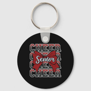 Red Cheer Senior 2025 Cl Cheerleading Girl Graduat Keychain