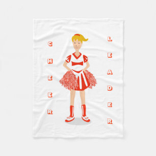 Red Cheerleader Fleece Blanket