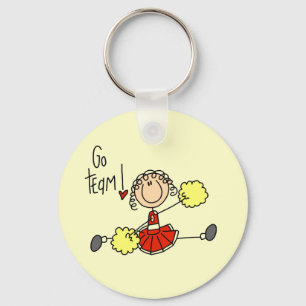 Red Cheerleader T-shirts and Gifts Keychain