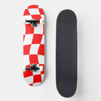 Red Chequerboard Skateboard