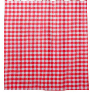 Red chequered fabric closeup , tablecloth texture