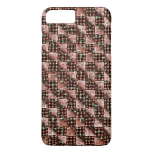 Red chequered squares subjected to weird mosaic Case-Mate iPhone case