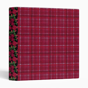 Red Chequered Tartan Binder