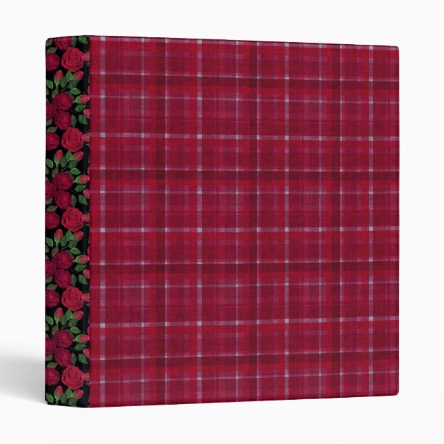 Red Chequered Tartan Binder (Front/Spine)